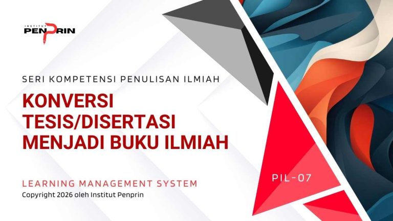Konversi Tesis/Disertasi Menjadi Buku Ilmiah